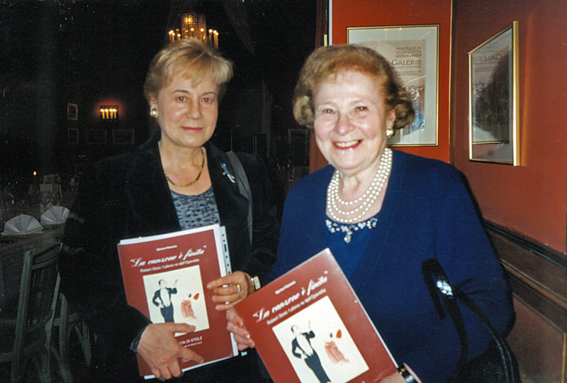 Vienna 1999: Insieme a Einzi Stolz, vedova del compositore Robert Stolz.